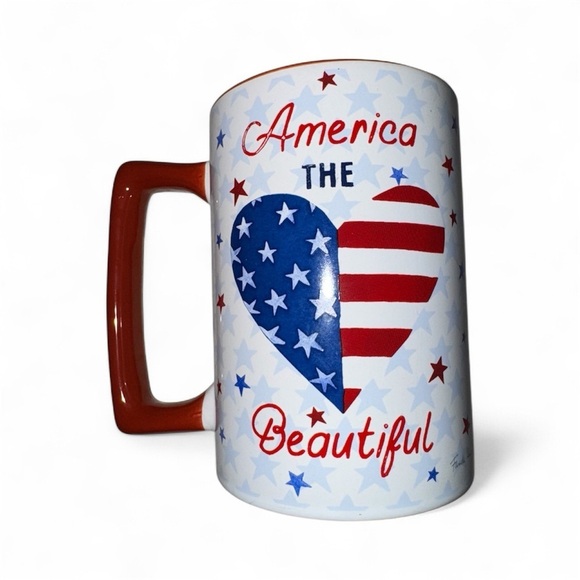 Fardia Zaman Other - Patriotic Stars and Stripes Heart Mug